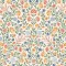 Court Embroidery - Coral, Marigold, Hyacinth on Parchment