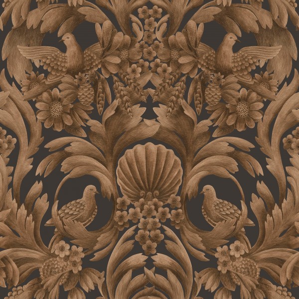 Gibbons Carving - Metallic Bronze on Charcoal