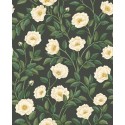 Hampton Roses - Cream & Forest Green on Charcoal