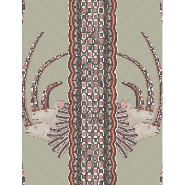 Jabu - Coral on Soft Olive