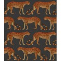 Leopard Walk - Burnt Orange on Charcoal