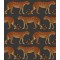 Leopard Walk - Burnt Orange on Charcoal