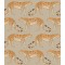 Leopard Walk - Orange on Linen