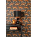 Leopard Walk - Burnt Orange on Charcoal