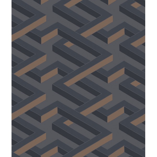 Luxor - Metallic Bronze on Slate Grey