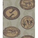 Matrinah - Metallic Gold & Charcoal on Old Olive