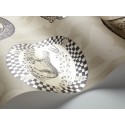 Matrinah - Metallic Gilver & Charcoal on Linen