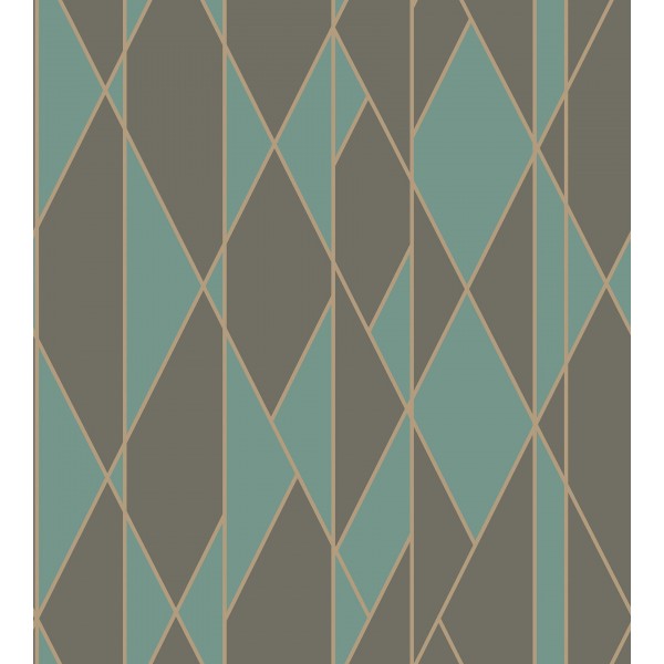 Oblique - Teal, Soot & Metallic Gilver