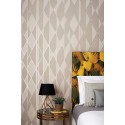 Oblique - Taupe & Metallic Silver
