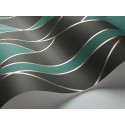 Oblique - Teal, Soot & Metallic Gilver