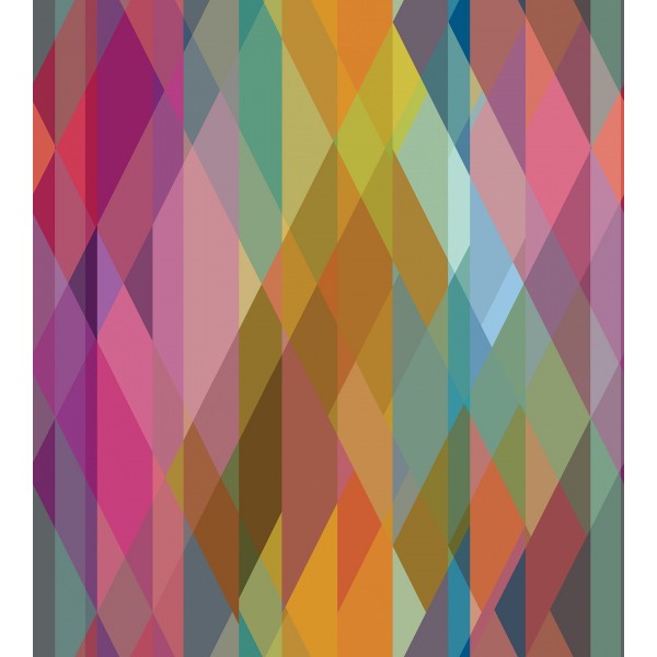 Prism Geometric II - Bright Multi on Fuchsia