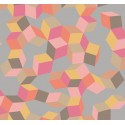 Puzzle - Fuchsia & Orange on Dove