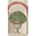 Royal Jardiniere - Spring Green & Rose on Stone