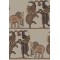 Safari Dance - Ginger & Red on Linen