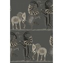 Safari Dance - Stone & Black on Charcoal