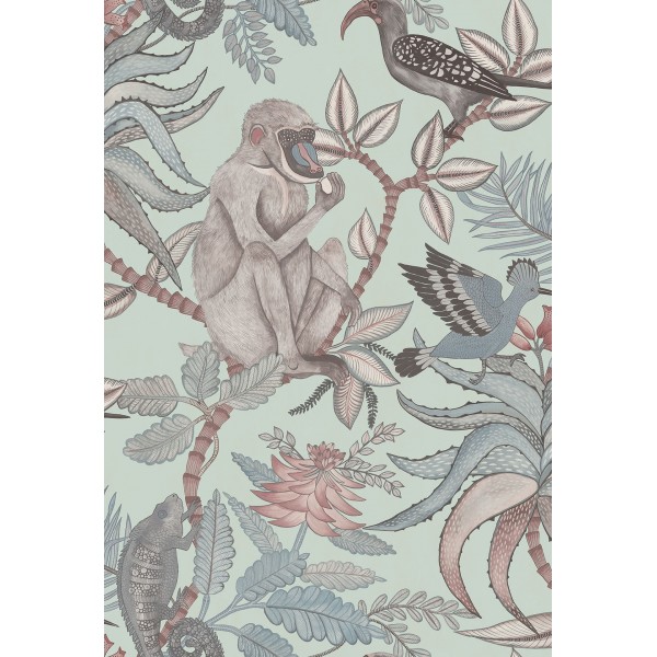 Savuti - Blush & Sky Blue on Duck Egg