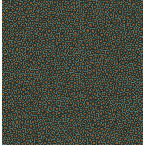 Senzo Spot - Charcoal & Metallic Gold on Teal