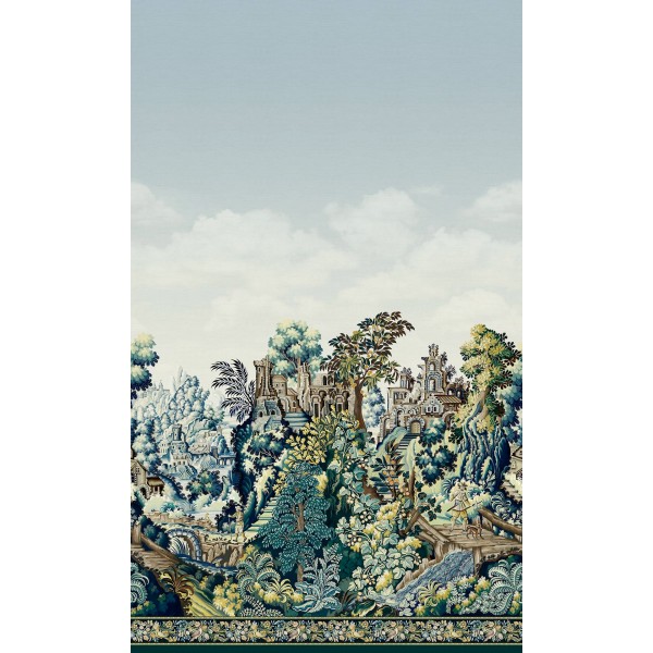 Verdure Tapestry - Viridian, Teal, Ink & Chartreuse