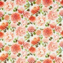 Dahlia - Coral/Fig Leaf/Sky 