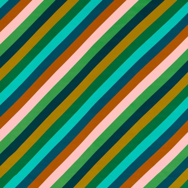 Sherbet Stripe - Emerald/Amber/Rose