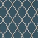 Empire Trellis - Indigo/Linen