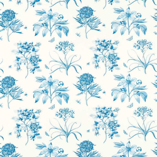 Etchings & Roses - China/ Blue