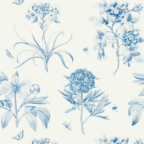 Etchings & Roses -China Blue 