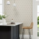 Empire Trellis - Linen/Cream