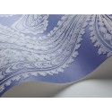 Rajapur Flock - Hyacinth Blue & White