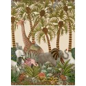 Afrika Kingdom - Olive Green & Spring Green on Metallic Bronze