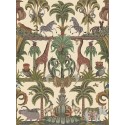 Afrika Kingdom - Olive Green & Spring Green on Cream