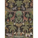 Afrika Kingdom - Olive Green & Spring Green on Black