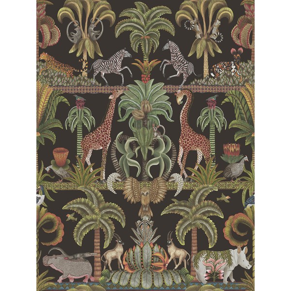 Afrika Kingdom - Olive Green & Spring Green on Black