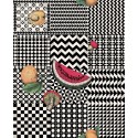 Frutta e Geometrico - Black, White & Multi