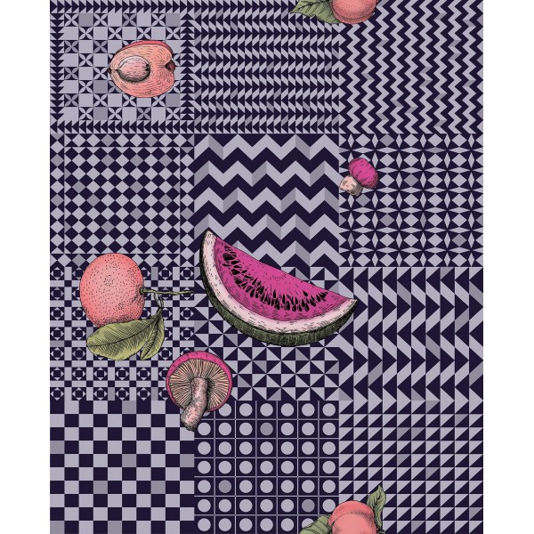 Frutta e Geometrico - Magenta & Ink