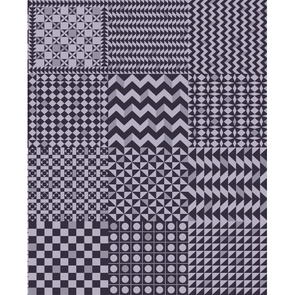 Geometrico - Magenta & Ink