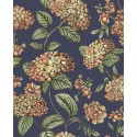 Ramo di Ortensia - Coral on Dark Blue