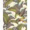 Hoopoe Leaves - Olive, Chartreuse & Fuchsia on Cream