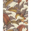 Hoopoe Leaves - Crimson, Canary Yellow, Fuchsia on Stone
