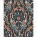 Safari Totem - Ruby & Print Room Blue on Charcoal