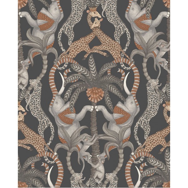 Safari Totem - Ginger & Taupe on Charcoal