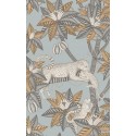 Satara - Slate & White Mica on Print Room Blue