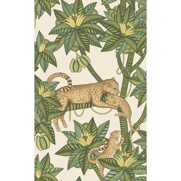 Satara - Spring Green & Sand on Linen