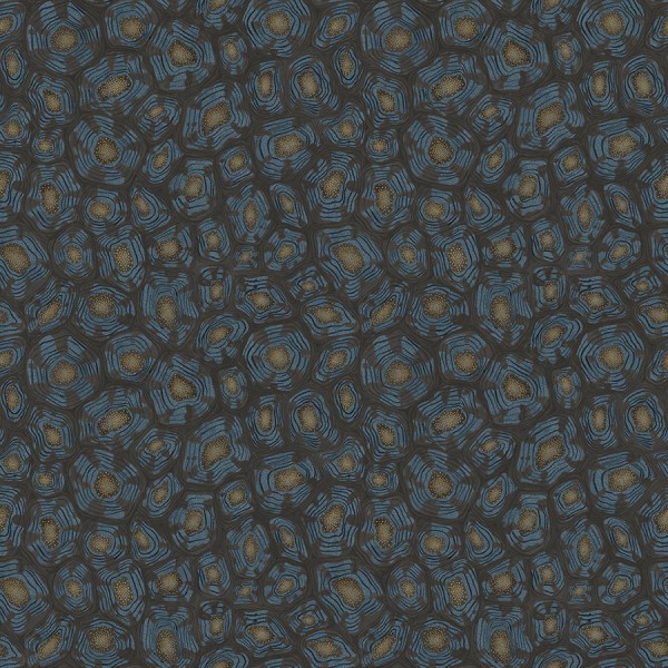 Savanna Shell - Denim, Charcoal & Metallic Gold