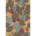 Frutto Proibito - Print Room Blue & Magenta on Metallic Gold