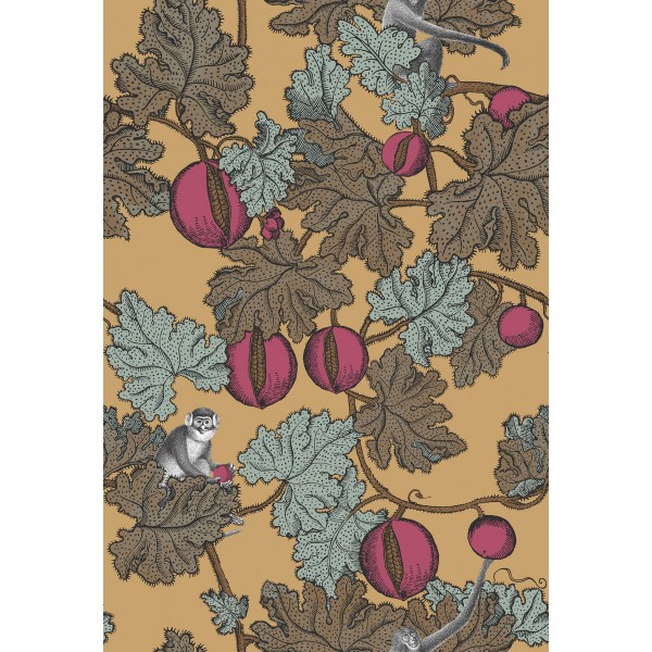 Frutto Proibito - Print Room Blue & Magenta on Metallic Gold