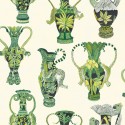 Khulu Vases - Multi Greens on Pale Cream