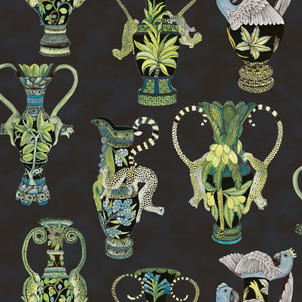 Khulu Vases - Multi Greens & Blues on Ink