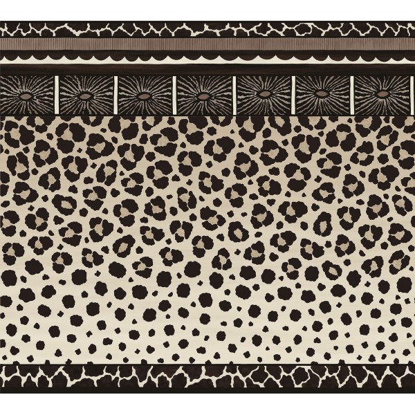 Zulu Border - Linen & Black