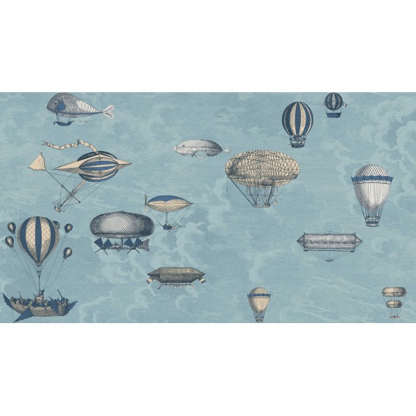 Macchine Volanti (2 roll set) - Sky Blue & Metallic Gilver